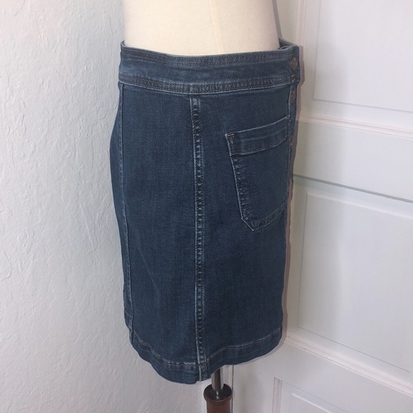 Madewell Stretch Denim A-Line Mini Skirt Size 2 - Picture 3 of 8
